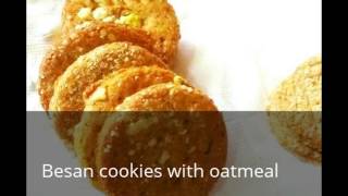 Crunchy Chickpea Cookies with Oatmeal  GlutenFree Chickpea Flour Cookie Recipe [upl. by Khajeh]