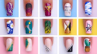 15 Simple Nails Art Tutorial  New Nails Art Design  Olad Beauty [upl. by Ateuqram]