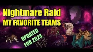 Epic Seven Nightmare Raid  All Bosses  A step by step walkthrough of my favorite 100 Clear teams [upl. by Anilec687]