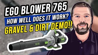 EGO Blower 765 CFM Review and Demo  Blasting Gravel amp Dirt With EGO 765 Cordless Blower [upl. by Ary603]