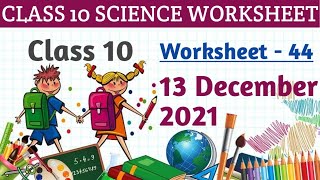 Science Worksheet 44 Class 10 l Periodic Classification of Elements [upl. by Esya]