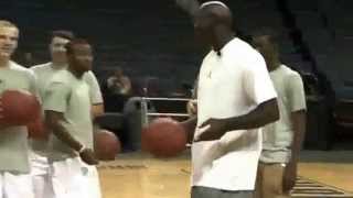 Michael Jordan dunks at AGE 50 NEW 2013 HD [upl. by Marmawke]