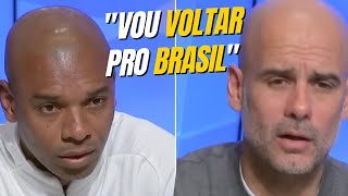 OLHA A REAÇÃO DO GUARDIOLA AO DESCOBRIR QUE FERNANDINHO VAI VOLTAR PRO BRASIL [upl. by Leiuqese]