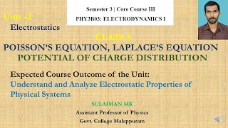 Poissons Equation and Laplaces Equation Malayalam [upl. by Netsoj206]