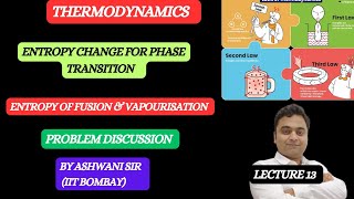 ENTROPY FOR PHASE TRANSITION  FUSION amp VAPOURISATION  THERMODYNAMICS CLASS 11 CHEMISTRY [upl. by Eemak]