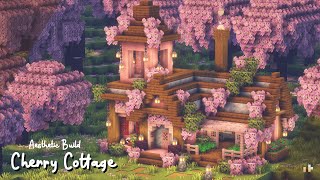 Minecraft How To Build a 🌸✨ Cherry Blossom Cottage ✨🌸 Aesthetic House  Snishinka [upl. by Ramaj]