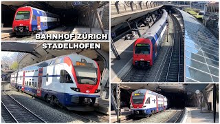 Züge beim Bahnhof Zürich Stadelhofen  Trains at Zurich Stadelhofen station 2019 [upl. by Creight]