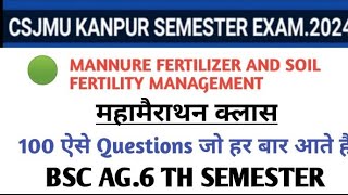 Mannure  fertilizer and soil fertility management BSC AG6 th semester [upl. by Wassyngton224]