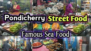 Street Food in Pondicherry  Street Food  Sea Food  Indian Street Food  South Indian food food [upl. by Inuat499]