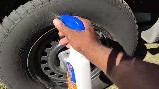 oxydol cleaner degreaser test on extremely dirty tires very strong [upl. by Astto634]