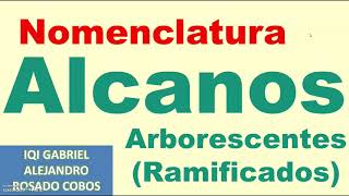 Nomenclatura de Alcanos arborescentes ramificados Ejemplos paso a paso Radicales alquilo [upl. by Wenz]