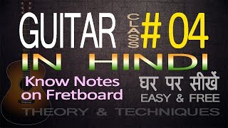 Complete Guitar Lessons For Beginners In Hindi 04 Location of Notes on Fretboard [upl. by Kolb]