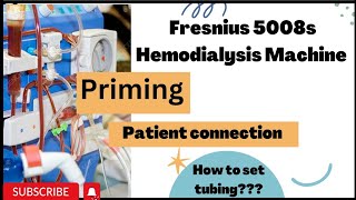 fresenius 5008s Dialysis machineHow to set Blood tubing in HDF machineprimingpatient connecting🤔 [upl. by Nnyleahs]