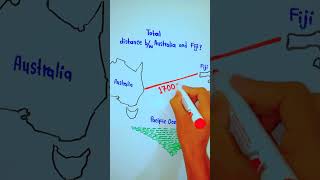 Total distance between Australia and Fiji Island  5min Knowledge [upl. by Admana]