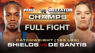 Claressa Shields vs Kelsey De Santis  PFL vs Bellator  Full Fight [upl. by Nauqyaj]