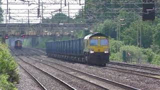 Acton Bridge amp Crewe 170524 Classes 5760666768708890 freighttrains locomotives [upl. by Accebor]