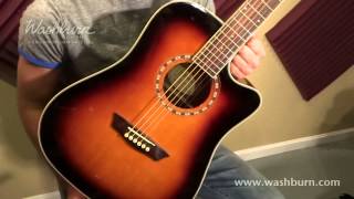 Washburn WD7SCE Video Demo [upl. by Nylannej]