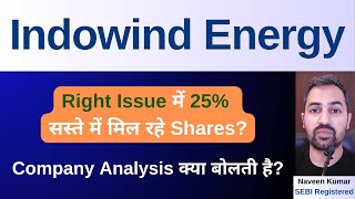 Indowind Energy share  price  latest news  Right Issue  Review [upl. by Lynelle]