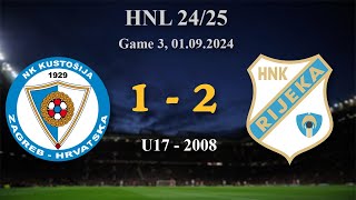 3 2008 U17 Kustošija 12 Rijeka HNL 2425 01092024 croatiafootball hnl [upl. by Poree]