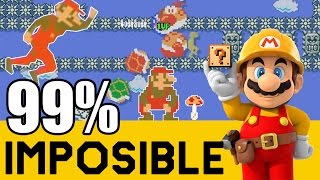 NIVELES 99 IMPOSIBLES  6  Mario Ultra Flaco  Super Mario Maker   En español por ZetaSSJ [upl. by Tezil143]