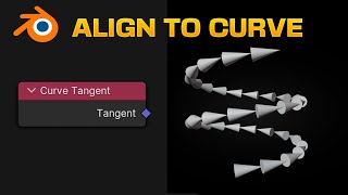 Align Instances on CURVE DIRECTION in Blender  Geometry Nodes [upl. by Llewol]