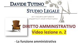 Diritto Amministrativo Video lezione n2  La funzione amministrativa [upl. by Cormack]