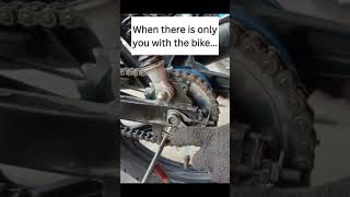 Is this your way to fasten the nut of rear wheel for the motorbike [upl. by Anirba131]