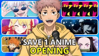 SAVE ONE ANIME OPENING🔥SingersampBands Edition  Which Anime Opening do you prefer [upl. by Dal]