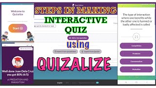 HOW TO MAKE AN INTERACTIVE QUIZ USING QUIZALIZE [upl. by Mishaan]