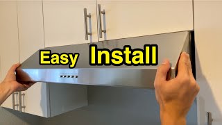 How to install kitchen ductless range hood under the cabinet  easy way [upl. by Cash]