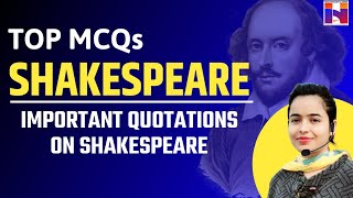 Most Important Quotations on Shakespeare  TGT English Preparation  John Milton [upl. by Harbot]