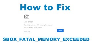 Fix Sbox Fatal Memory Exceeded on Chrome in Windows 10 [upl. by Acinomal]