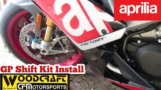 WoodCraft GP Shift Kit Install  2016 Aprilia RSV4 RF  APRC [upl. by Halverson2]