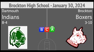 Brockton High School Boys Basketball vs Dartmouth 13024 [upl. by Melisandra]