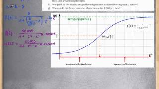 Logistisches Wachstum  Exponentialfunktion ★ Übung 2 komplett [upl. by Zia]