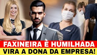 MILIONÃRIO HUMILHA A FAXINEIRA QUE SE TORNA A GERENTE DA EMPRESA [upl. by Ytsirhk]