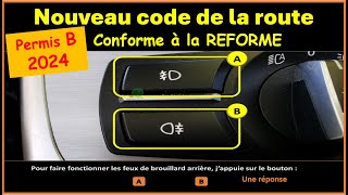 TEST Nouveau examen code de la route 2024 conforme à la nouvelle réforme GRATUIT n°64 [upl. by Helbonnah]