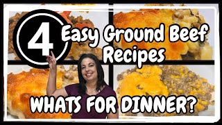 Four Easy Ground Beef RecipesWhat’s For Dinner [upl. by Alphonsine726]