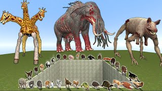 DESTROY ALL MUTATED ANIMALS ZOOCHOSIS amp ZOONOMALY amp DEEPSEA MONSTER in BIG HOLE Garrys Mod [upl. by Cassandry]