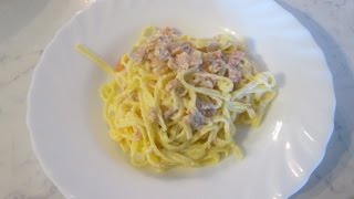 Receta Pasta con salmon ahumado [upl. by Surdna]