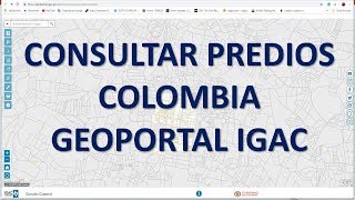 Nuevo Portal Consultar Predios Colombia excepto Bogotá Medellín Antioquia Cali y Barranquilla [upl. by Mario]