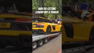 Audi R8 Getting Loaded Off A Trailer fyp foryou shorts wow trending expensive cartok audiuk [upl. by Mercier637]