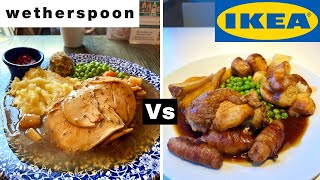 Christmas Dinner  Wetherspoons Vs IKEA  Who Wins [upl. by Nathaniel]