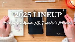 2025 PLANNER AND JOURNALS LINEUP  Sterling Ink Midori MD Travelers Notebook [upl. by Xuaeb]