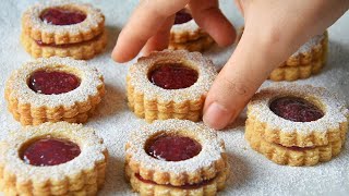 Vegan Linzer Cookies  Deliav Life [upl. by Jae825]