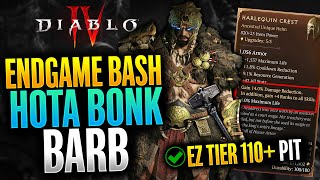 Diablo 4  Hota Bash Endgame Best Barbarian Build is BROKEN  Season 4 Best Barb Build Guide [upl. by Althea]