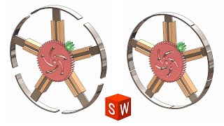 Expansion Mechanism Animation In Solidworks [upl. by Essa542]