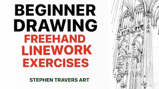 Beginer Drawing Freehand Linework Exercises [upl. by Adham914]