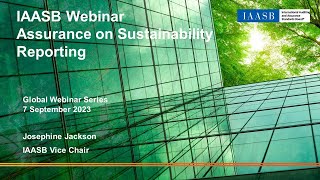 Proposed International Standard on Sustainability Assurance  September 7 2023 [upl. by Cleres690]