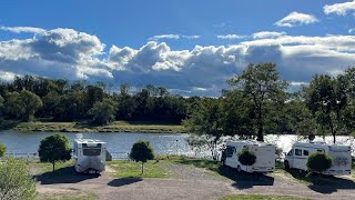 Marina Coswig direkt an der Elbe Wohnmobilstellplatz am Wasser Campen im Biosphärenreservat [upl. by Sasnak]